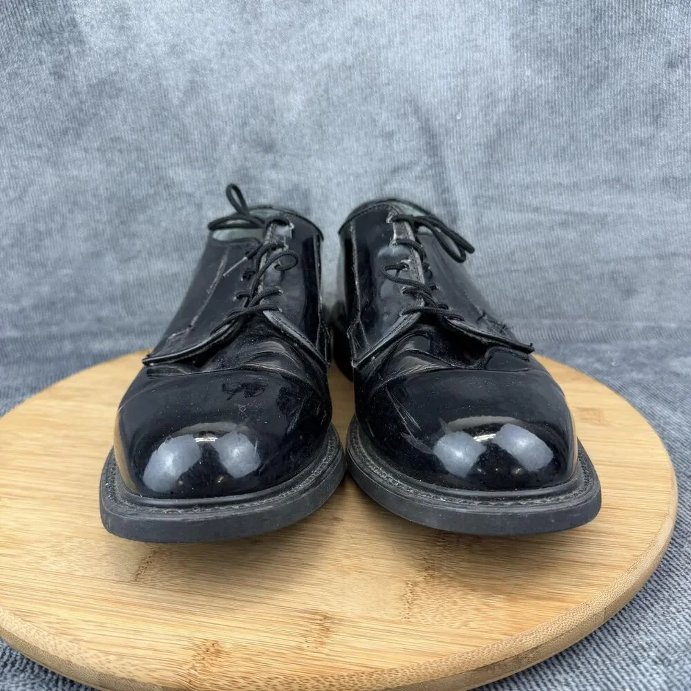 Bates Shoes Mens Size 8 D Black Patent Uniform Oxford Dress 15B-903-76/MC9-90